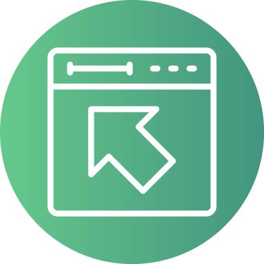 Sekme Çizgisi Gradyan Çemberi Simgesi, Basit Tasarımlı Vektör Resimleri