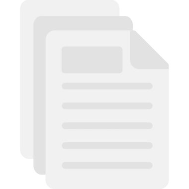 Belge Şablonu Düz Simgesi, Basit Tasarımlı Vektör Resimleri