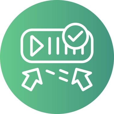 Eylem Satırı Gradyan Çemberi Simgesi, Basit Tasarımlı Vektör Resimlerine Çağrı