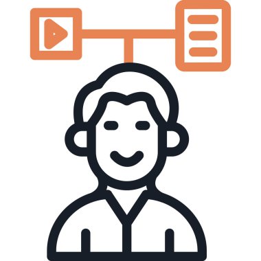 Arkadaş Etkinlikleri Çizgisi Simgesi, Basit Tasarımlı Vektör Resimleri