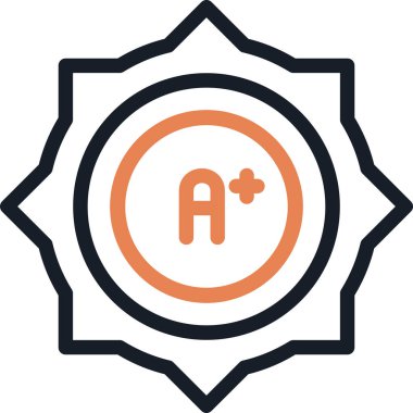 Okul Rozeti Çizgisi Simgesi, Basit Tasarımlı Vektör Resimleri