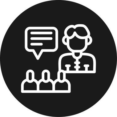 Sınıf Satırı Çemberi BG Simgesi, Basit Tasarımlı Vektör Resimleri