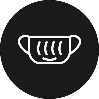 Toz Maskesi Çizgisi Çemberi BG Simgesi, Basit Tasarımlı Vektör Resimleri