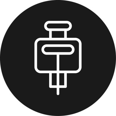 İnsülin Kalem Satırı Çemberi BG Simgesi, Basit Tasarımlı Vektör Resimleri