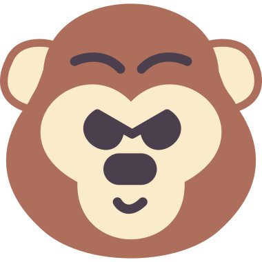 Goril Düz Simgesi, Basit Tasarımlı Vektör Resimleri