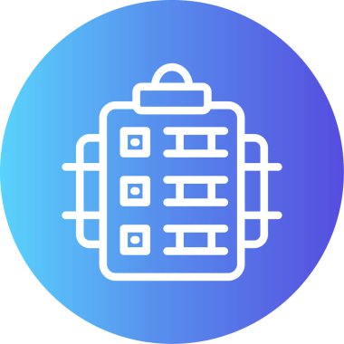 Görev Satırı Gradyan Çemberi Simgesi, Basit Tasarımlı Vektör Resimleri