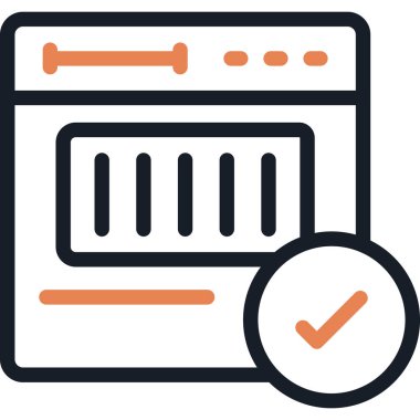 UI Yanıtlama Satırı Basit Tasarımlı Vektör İllüstrasyonu Simgesi