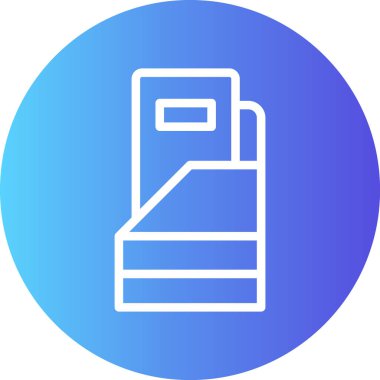 Futon Çizgisi Gradyan Çemberi Simgesi, Basit Tasarımlı Vektör Resimleri