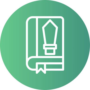 Macera Satırı Gradyan Çemberi Simgesi, Basit Tasarımlı Vektör Resimleri Okunuyor