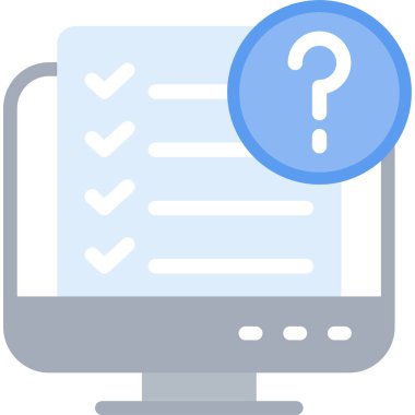 Yazılım Test Düz Simgesi, Basit Tasarımlı Vektör İllüzyonu