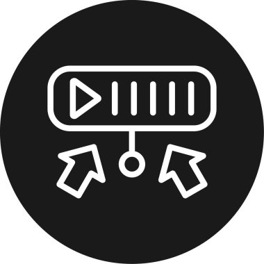 Eylem Satırı Çemberi BG Simgesi, Basit Tasarımlı Vektör Resimlerine Çağrı