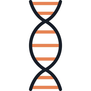 DNA Helix Satırı Bitiş Simgesi, Basit Tasarımlı Vektör Resimleri