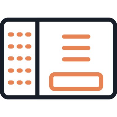 Akıllı Görünüm Satırı Simgesi, Basit Tasarımlı Vektör Resimleri