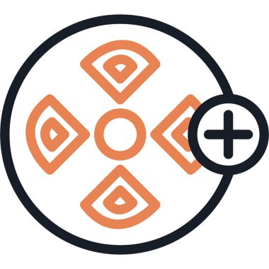 Nükleer Tıp Çizgisi Simge Ögesi, Basit Tasarımlı Vektör İllüstrasyonu