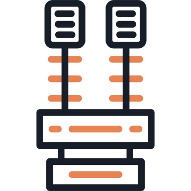 Veri Toplama Satırı Simge Ögesi, Basit Tasarımlı Vektör İllüstrasyonu