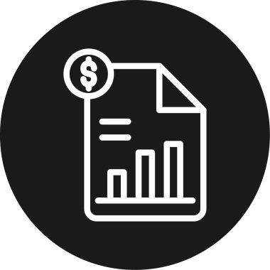 Finansal Bütünleşme Çizgisi Çemberi BG Simgesi, Basit Tasarımlı Vektör Resimleri