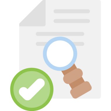 Hukuki Delil Düz Simgesi, Basit Tasarımlı Vektör İllüzyonu