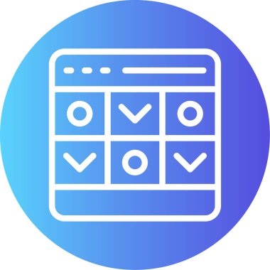 Görev Çizgisi Gradyan Çemberi Simgesi, Basit Tasarımlı Vektör Resimleri