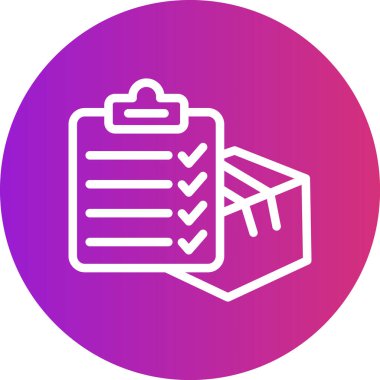 Lojistik Envanter Çizgisi Gradyan Çemberi Simgesi, Basit Tasarımlı Vektör Resimleri