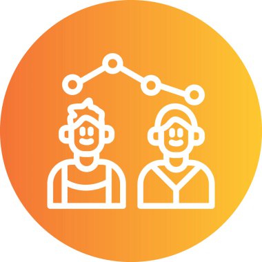 Takım Performans Çizgisi Gradyan Çemberi Simgesi, Basit Tasarımlı Vektör Resimleri