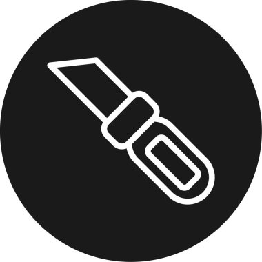 Faydalı Bıçak Çizgisi Çemberi BG Simgesi, Basit Tasarımlı Vektör Resimleri