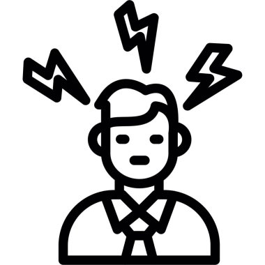 Baş Ağrısı, Basit Tasarımlı Vektör Resimleri