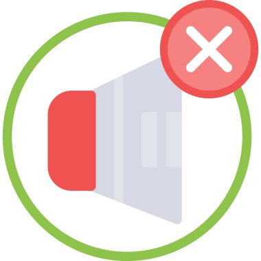 Bildirim Tonu Düz Simgesi, Basit Tasarımlı Vektör İllüstrasyonu