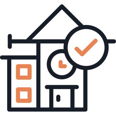 Uzaklık Öğrenme Satırı İleti Simgesi, Basit Tasarımlı Vektör İllüstrasyonu