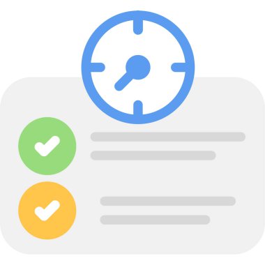 Zaman İzleyici Düz Simgesi, Basit Tasarımlı Vektör Resimleri