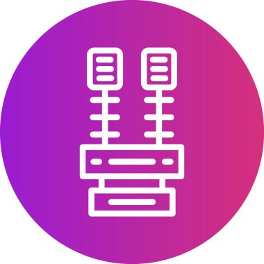 Veri Toplama Çizgisi Gradyan Çemberi Simgesi, Basit Tasarımlı Vektör Resimleri