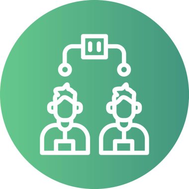 Takım Bağlantısı Çizgisi Gradyan Çemberi Simgesi, Basit Tasarımlı Vektör Resimleri