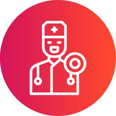 Otolaryngology Çizgisi Gradyan Çember Simgesi, Basit Tasarımlı Vektör Resimleri