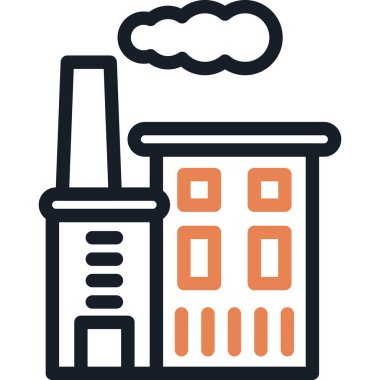 Sanayi Çizgisi Simgesi, Basit Tasarımlı Vektör Resimleri