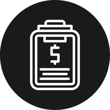 Tıbbi Fatura Çizgisi Çemberi BG Simgesi, Basit Tasarımlı Vektör Resimleri