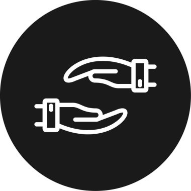 El Hattı Çemberi BG Simgesi, Basit Tasarımla Vektör Resimlerine Yardım Etme