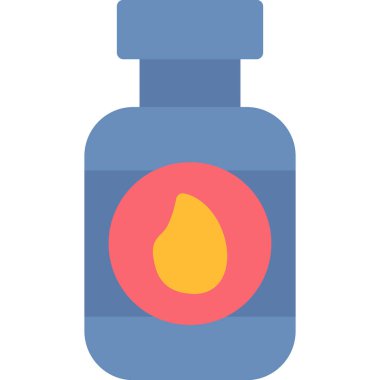 Gaz Silindiri Düz Simgesi, Basit Tasarımlı Vektör Resimleri