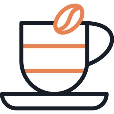 Cafe Shop Community Line Due Icon, Vector Illustration with Simple Design
