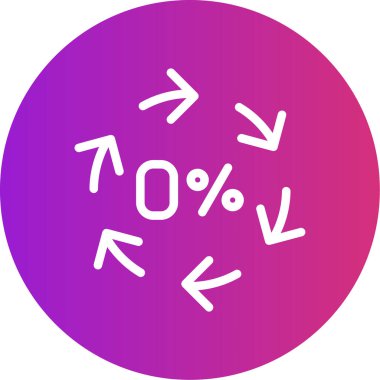 Sıfır Atık Çizgisi Gradyan Çemberi Simgesi, Basit Tasarımlı Vektör Resimleri