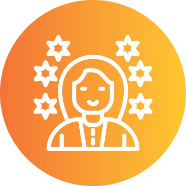 Öğretmenin Rolü Model Satırı Gradyan Çember Simgesi, Basit Tasarımlı Vektör Resimleri