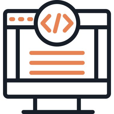 Kod Sözdizimi Satırı Simge Ögesi, Basit Tasarımlı Vektör Resimleri