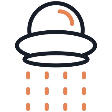 UFO Görme Çizgisi Simgesi, Basit Tasarımlı Vektör ResimleriComment