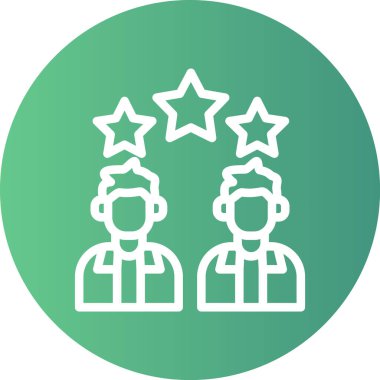 Takım Derecelendirme Çizgisi Gradyan Çemberi Simgesi, Vektör Resimleri Basit Tasarım