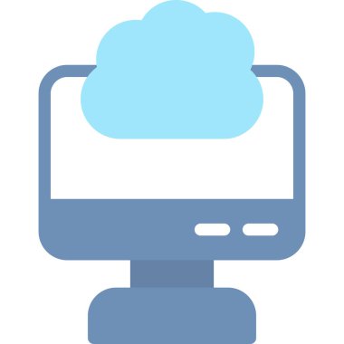 Bulut İzleme Simgesi, Basit Tasarımlı Vektör Resimleri