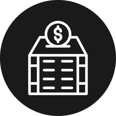 Zakat Çizgisi Çemberi BG Simgesi, Basit Tasarımlı Vektör Resimleri