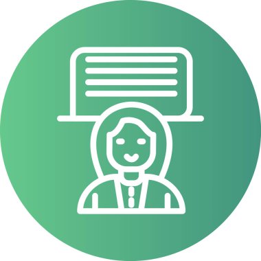 Öğretmenin Miras Satırı Gradyan Çemberi Simgesi, Basit Tasarımlı Vektör Resimleri