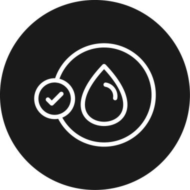 Hidrasyon Hattı Çemberi BG Simgesi, Basit Tasarımlı Vektör Resimleri