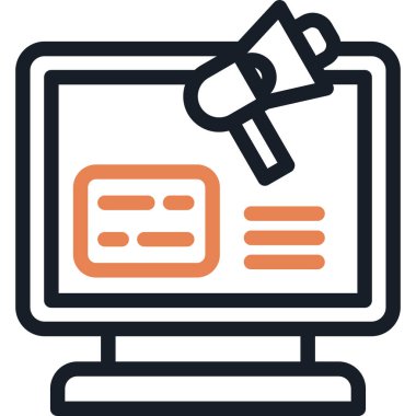 Marka Satırı Simgesi, Basit Tasarımlı Vektör Resimleri