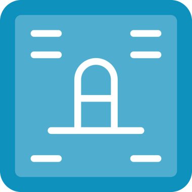 Basit Tasarımlı Kalın Metin Düz Simgesi, Vektör İllüstrasyonu