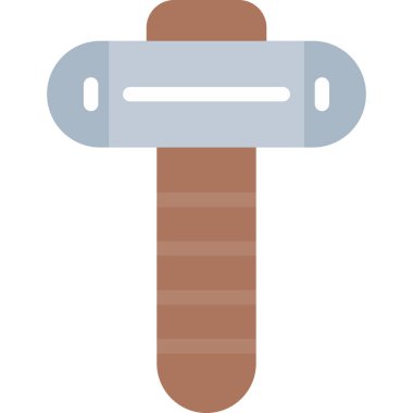 Pençe Çekici Düz Simgesi, Basit Tasarımlı Vektör İllüstrasyonu