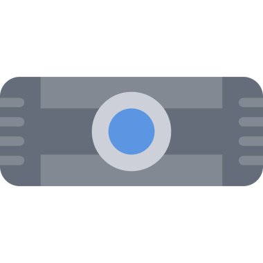 Ofis Projektörü Düz Simgesi, Basit Tasarımlı Vektör Resimleri